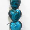 Handmade Lampwork Beads, Heart 20mm, Sold by PC