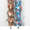 Silver Foil Lampwork Beads, Heart 20mm, Sold by PC