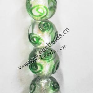 Handmade Lampwork Beads, Round 15mm, Sold by PC