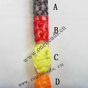 Handmade Lampwork Beads, Tube 23x13mm, Sold by PC