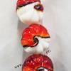 Handmade Lampwork Beads, Flat Round 20mm, Sold by PC