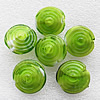 Handmade Lampwork Beads, Flat Round 25x12mm, Sold by PC