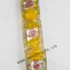 Handmade Lampwork Beads, Rectangular 25x15mm, Sold by PC