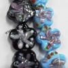 Handmade Lampwork Beads, Flower 25x12mm, Sold by PC