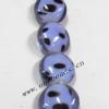 Handmade Lampwork Beads, Flat Round 20x10mm, Sold by PC