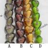 Handmade Lampwork Beads, Heart 20x15mm, Sold by PC