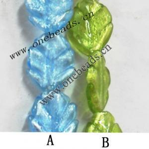 Handmade Lampwork Beads, Leaf 20x16mm, Sold by PC