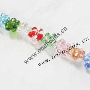 Luminous Lampwork Beads, Flower 15x9mm, Sold by PC
