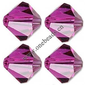 Bead, Swarovski® crystal，6mm faceted bicone (5301), Sold per pkg of 360pcs