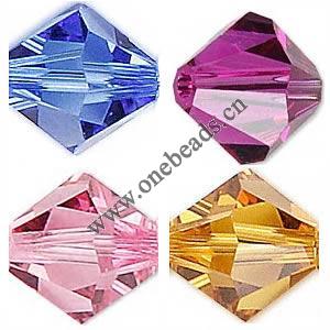 Bead, Swarovski® crystal，8mm faceted bicone (5301), Sold per pkg of 288pcs 