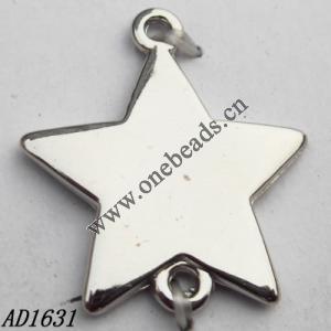 Jewelry findings, CCB plastic Beads, Star 23x26mm Hole=1.5mm, Sold by Bag