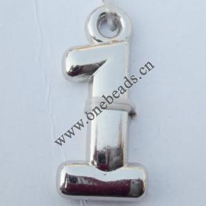 Jewelry findings, CCB plastic Pendant, Digital 11x24mm hole=2.2mm,  Sold by PC