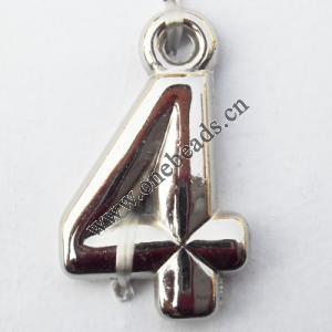 Jewelry findings, CCB plastic Pendant, Digital 15x25mm hole=2.2mm, Sold by PC
