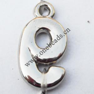 Jewelry findings, CCB plastic Pendant, Digital 13x25mm hole=2.2mm, Sold by PC