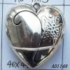 Jewelry findings, CCB plastic Pendant, Heart 40x44mm hole=2.5mm, Sold by PC