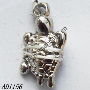 Jewelry findings, CCB plastic Pendant, Animal 13x23mm hole=2.2mm, Sold by PC