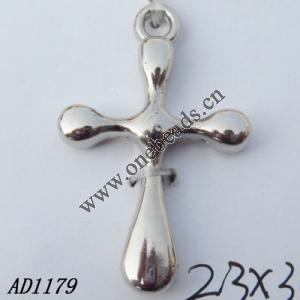 Jewelry findings, CCB plastic Pendant, Cross 23x24mm hole=3mm, Sold by PC