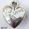 Jewelry findings, CCB plastic Pendant, Heart 18x22mm hole=2.5mm, Sold by PC