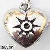 Jewelry findings, CCB plastic Pendant, Heart 18x20mm hole=2mm, Sold by PC