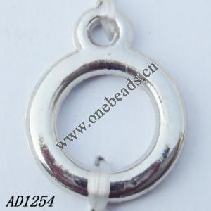 Jewelry findings, CCB plastic Pendant, Donut 14x17mm hole=2mm, Sold by PC