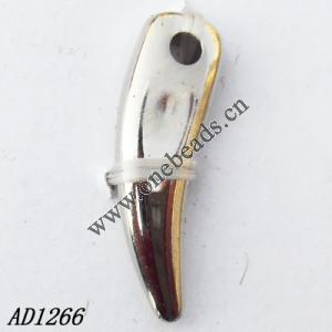 Jewelry findings, CCB plastic Pendant, Ivory 7x24mm hole=2mm, Sold by PC