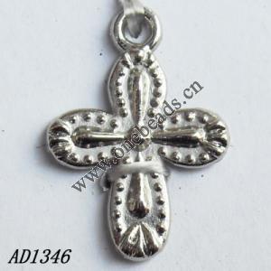 Jewelry findings, CCB plastic Pendant, Cross 14x20mm hole=2mm, Sold by PC