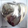 Jewelry findings, CCB plastic Pendant, Heart 41x41mm hole=3mm, Sold by PC