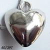 Jewelry findings, CCB plastic Pendant, Heart 17x20mm hole=4mm, Sold by PC