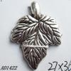 Jewelry findings, CCB plastic Pendant, Leaf 27x36mm hole=1.5mm, Sold by PC