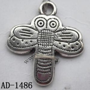 Jewelry Finding CCB plastic Pendant, Animal 25x27mm hole=3mm,, Sold by bag