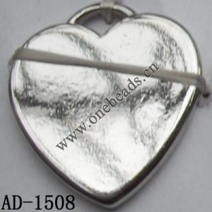 Jewelry Finding CCB plastic Pendant, Heart 24x25.5mm hole=2mm, Sold by bag