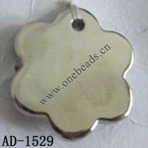 Jewelry Finding CCB plastic Pendant, Flower 25mm hole=2mm, Sold by bag