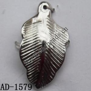 Jewelry Finding CCB plastic Pendant, Leaf 16.5x31.5mm hole=1mm, Sold by bag