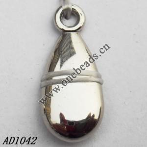 Jewelry findings, CCB plastic Pendant, Teardrop 19x24mm hole=2mm, Sold by PC