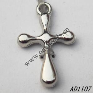 Jewelry findings, CCB plastic Pendant, Cross 13x20mm hole=1.5mm, Sold by PC