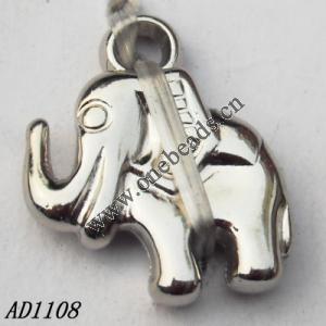 Jewelry findings, CCB plastic Pendant, Animal 14x17mm hole=2.4mm, Sold by PC