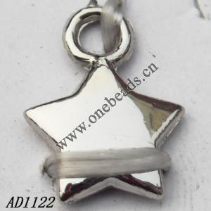 Jewelry findings, CCB plastic Pendant, Star 10x13mm hole=2mm, Sold by PC
