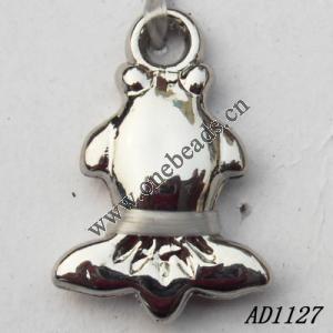 Jewelry findings, CCB plastic Pendant, Animal 15x20mm hole=2mm, Sold by PC