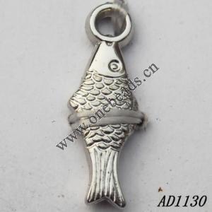 Jewelry findings, CCB plastic Pendant, Animal 7x21mm hole=2mm, Sold by PC