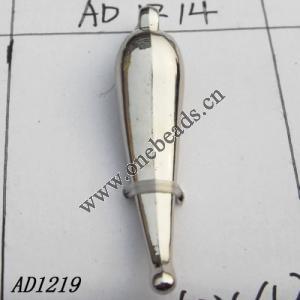 Jewelry findings, CCB plastic Pendant, 10x43mm hole=2.5mm, Sold by PC