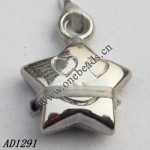 Jewelry findings, CCB plastic Pendant, Star 12x15mm hole=2mm, Sold by PC