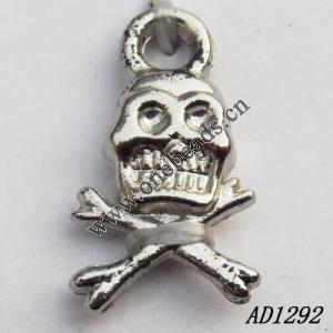 Jewelry findings, CCB plastic Pendant, Skeleton 11x20mm hole=3mm, Sold by PC