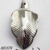 Jewelry findings, CCB plastic Pendant, Leaf 17x32mm hole=1mm, Sold by PC