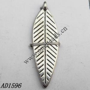 Jewelry findings, CCB plastic Pendant, Leaf 10x35mm hole=1.5mm, Sold by PC