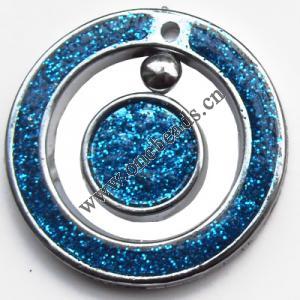  CCB plastic Pendant with enamel, 26mm hole=1.5mm, Sold by PC