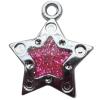  CCB plastic Pendant with enamel, Star 25x30mm hole=3mm, Sold by PC