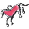  CCB plastic Pendant with enamel, Horse 32x22mm hole=3mm, Sold by PC