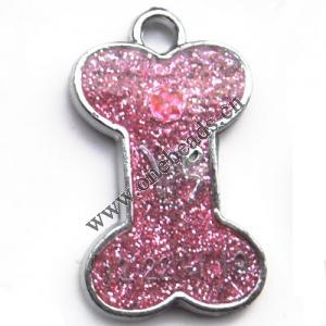  CCB plastic Pendant with enamel, 17x28mm hole=2.5mm, Sold by PC