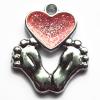  CCB plastic Pendant with enamel, 24x30mm hole=2mm, Sold by PC