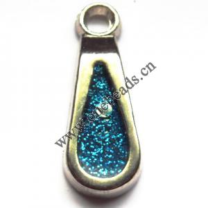  CCB plastic Pendant with enamel, 10x26mm hole=3mm, Sold by PC